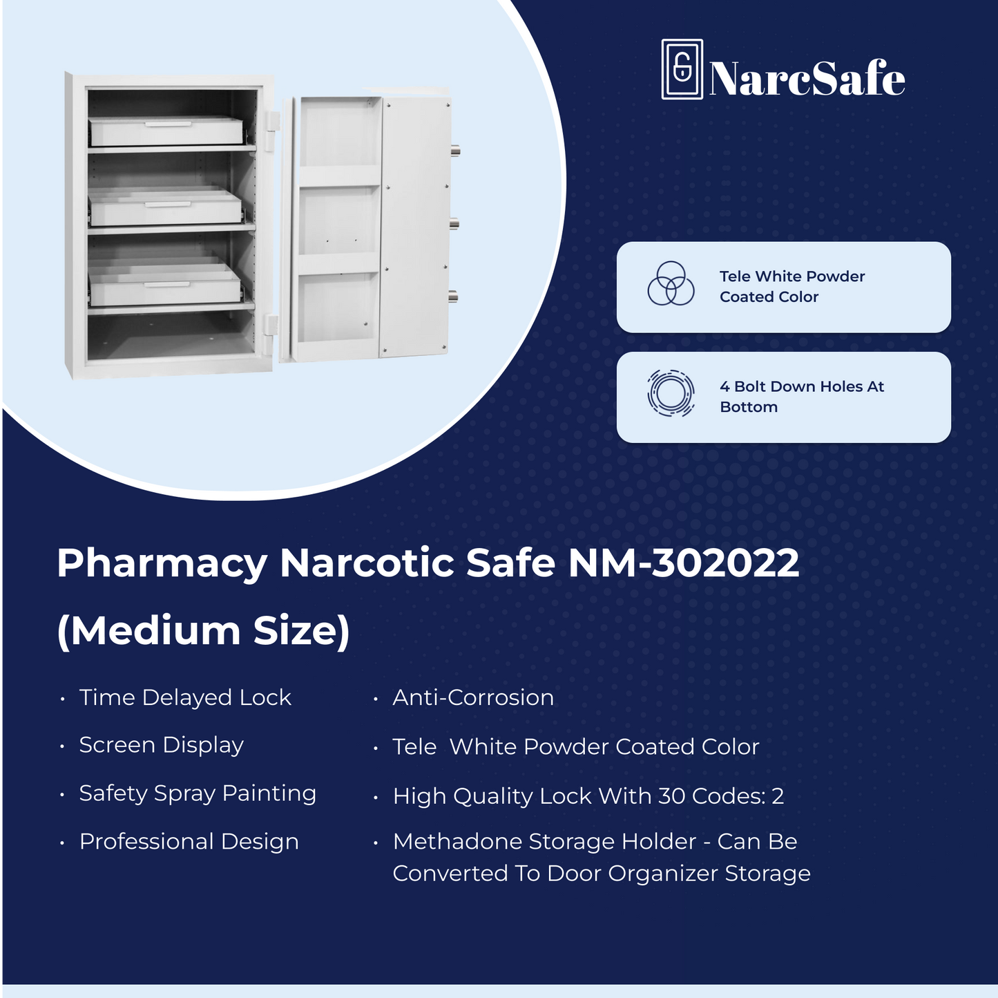 Pharmacie Narcotique Safe NM-302022 (taille moyenne)